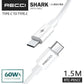 Recci Shark Type-C To Type-C Cable PD 60W Cable 1.5M RTC-P05CC Tech House Singapore