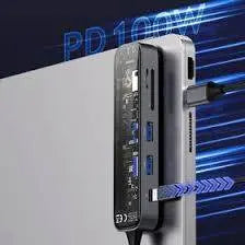 Recci 6 in 1 USB Hub PD 100W Fast Charging USB Hub RH21 Tech House Singapore