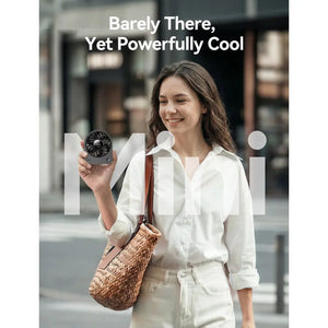 Aecooly Mini Portable Desk Fan USB Table Fan 4 Speeds Rechargeable 11H 180° Adjustable Battery Powered Tech House Singapore