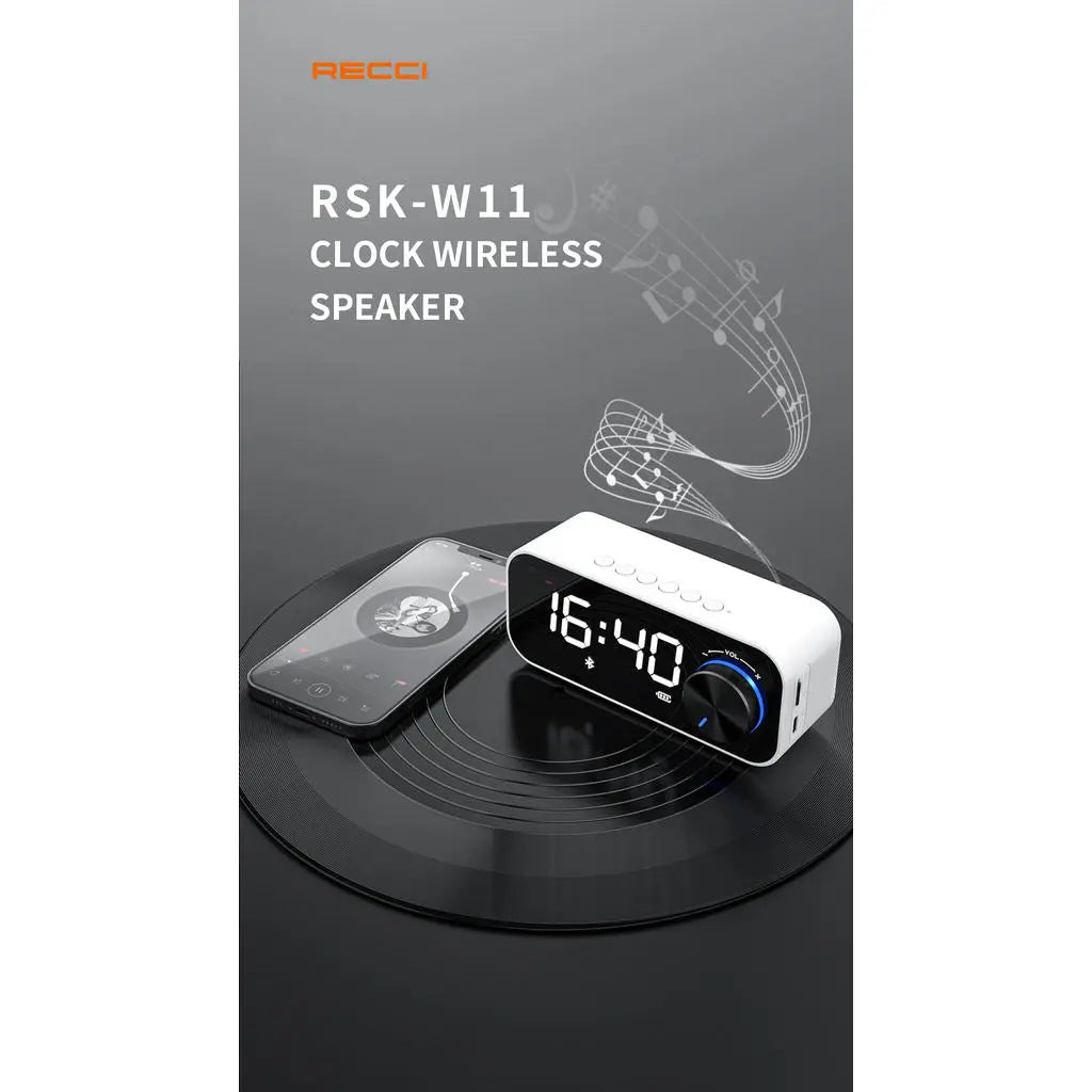 Recci Wireless Speaker with Alarm Clock RSK-W11 Tech House Singapore