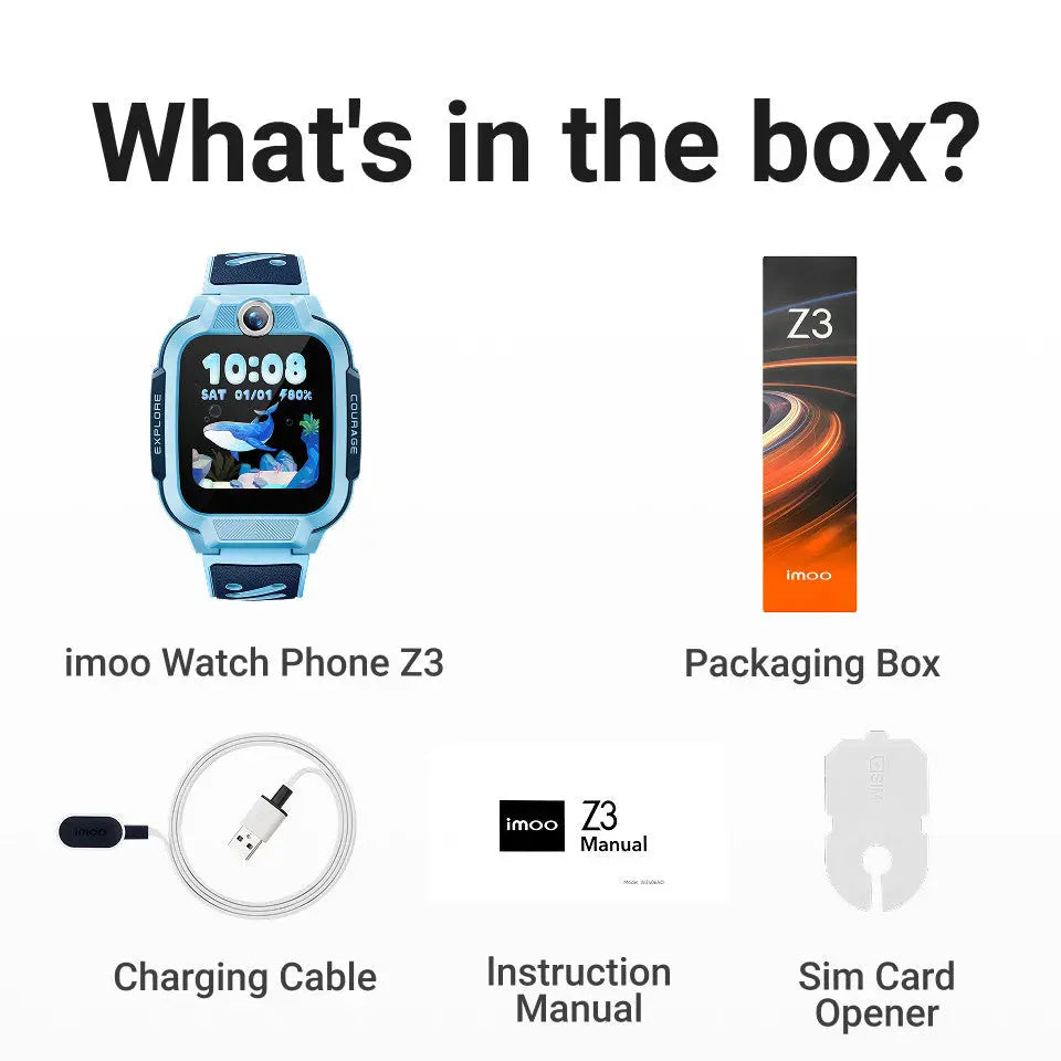 imoo Z3 Kids Smart Watch Phone 4G GPS Tracking Video Call Touchscreen Waterproof Safety Long Battery Tech House Singapore