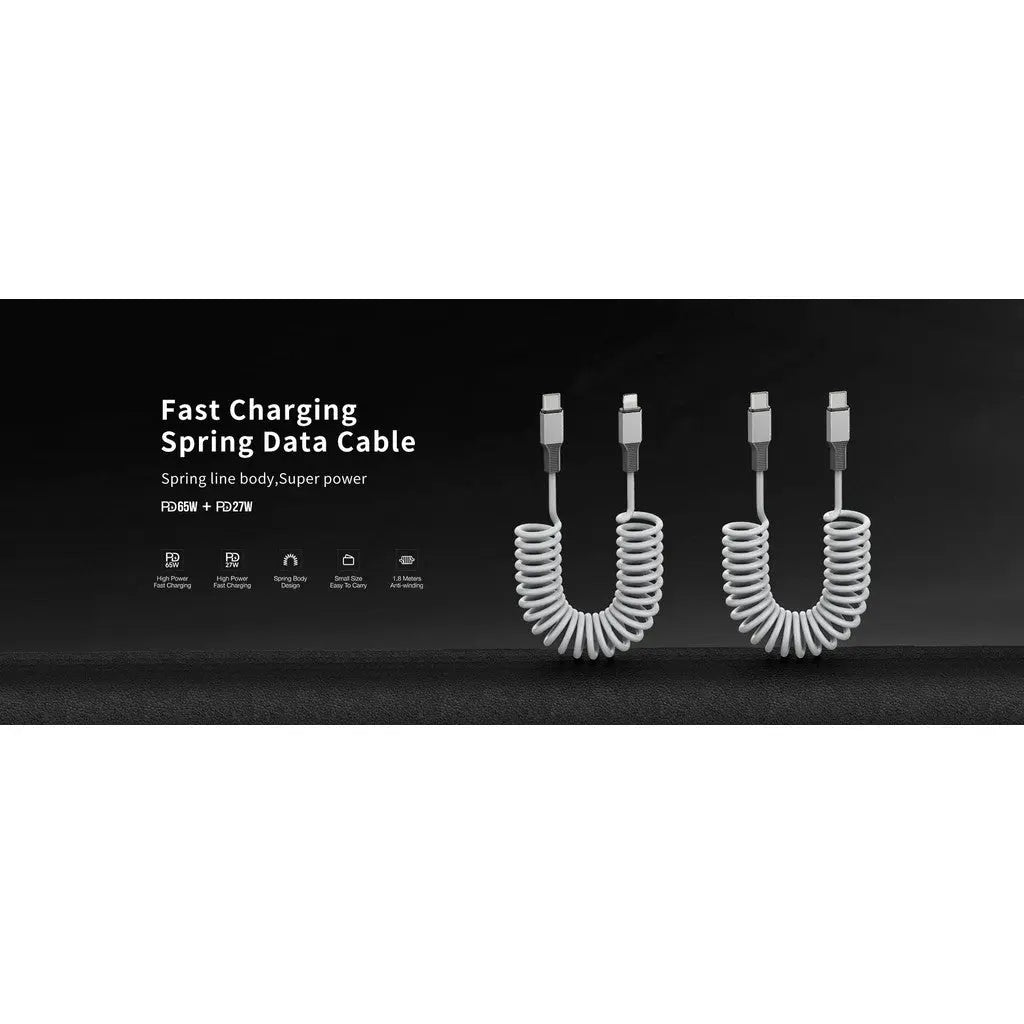 Recci PD 27W Type C To 8-Pin Cable Cable 1.8m Up to 480Mbps RS25CL Tech House Singapore