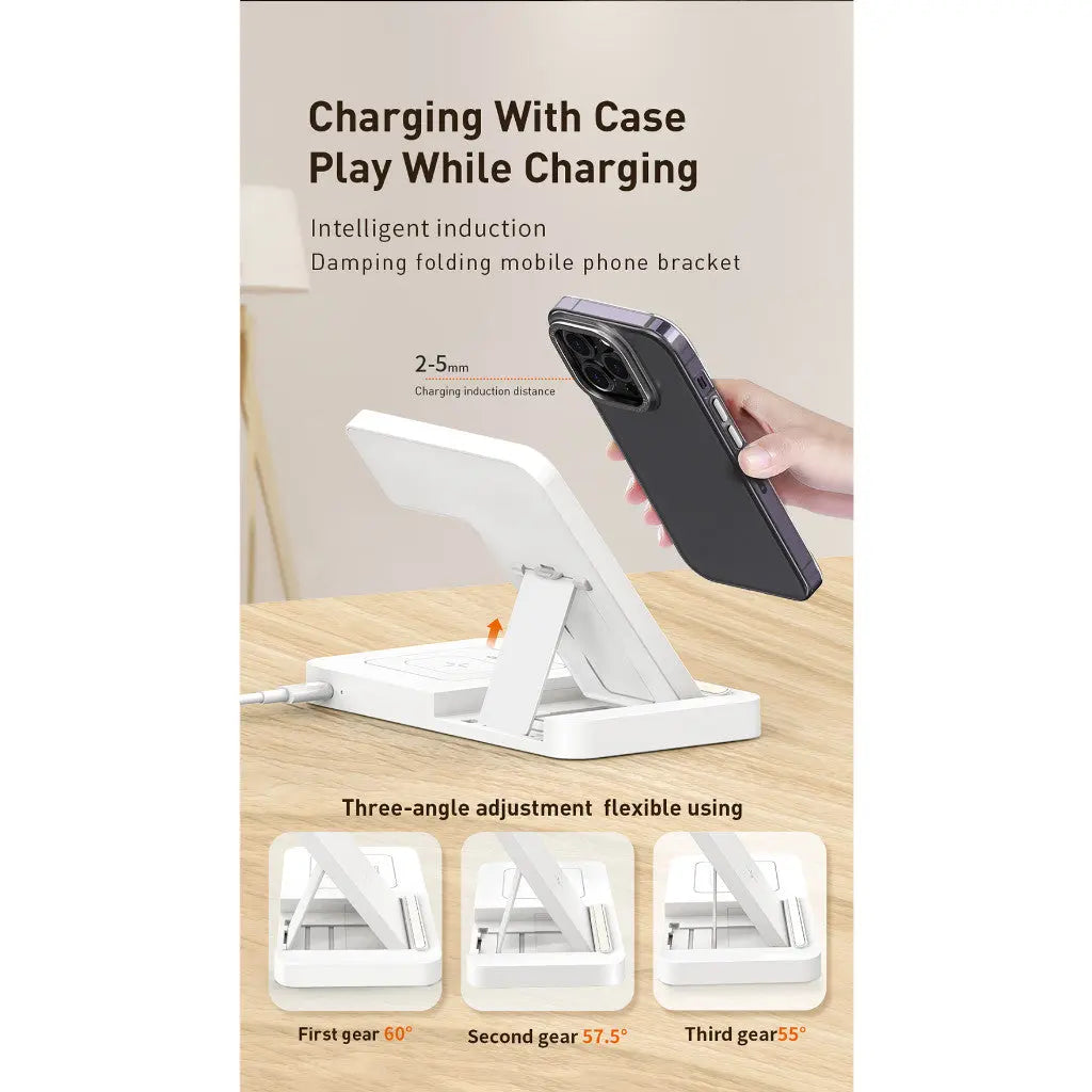 Recci 4 in 1 Wireless Charger Foldable Charger with Night Light RCW-31 Tech House Singapore