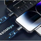 Recci Type-C to 8-Pin Cable 2M Fast Charging Cable Black RS12CL Tech House Singapore
