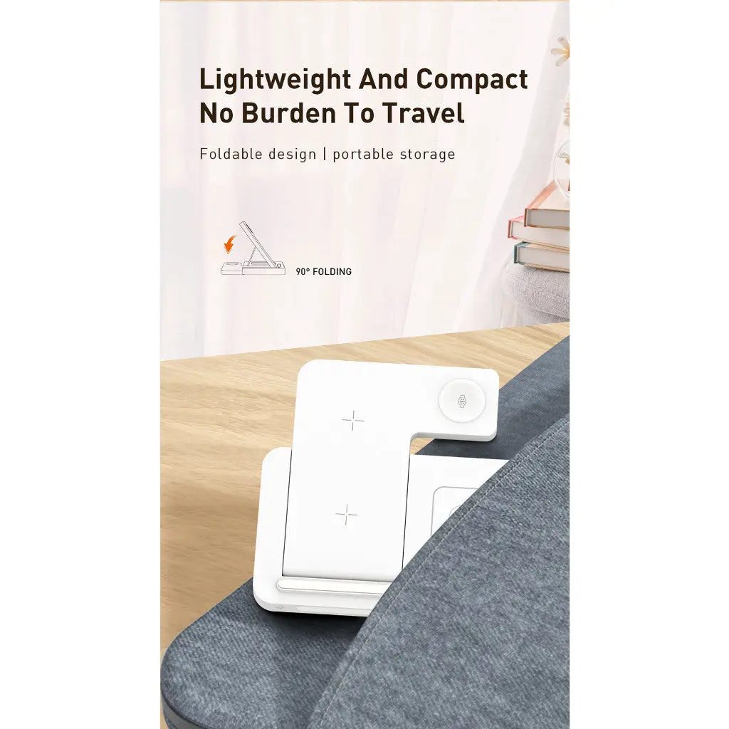 Recci 4 in 1 Wireless Charger Foldable Charger with Night Light RCW-31 Tech House Singapore