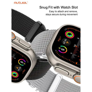 Mutural iWatch Strap Ruichi Series (42/44/45/46/49mm) Stainless Steel Mesh Watch Band Tech House Singapore