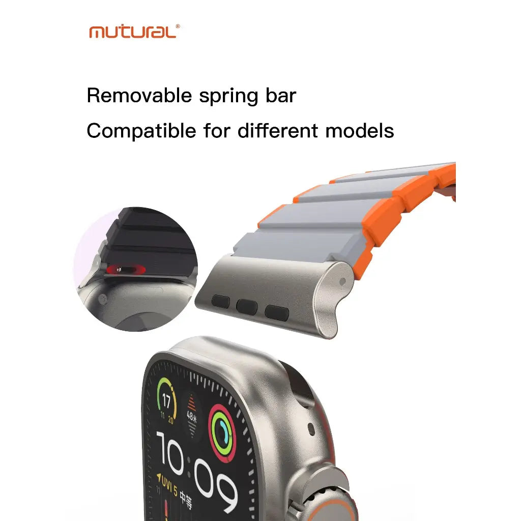 Mutural iWatch Strap XuanSe Series (42/44/45/46/49mm) Elastic Silicone Magnetic Loop Watch Band Tech House Singapore