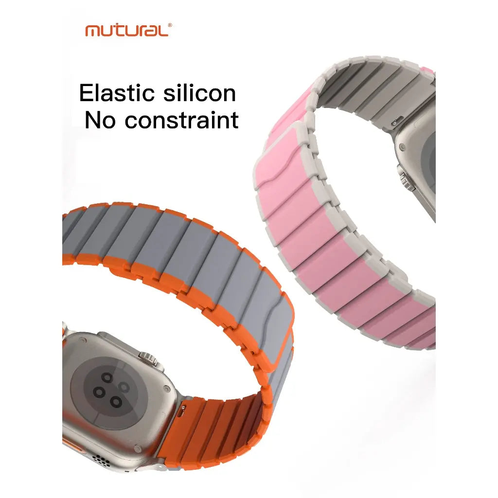 Mutural iWatch Strap XuanSe Series (42/44/45/46/49mm) Elastic Silicone Magnetic Loop Watch Band Tech House Singapore