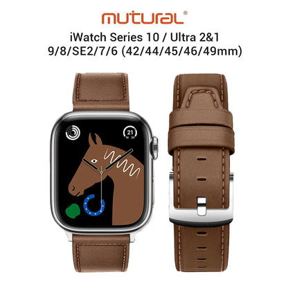 Mutural iWatch Strap ShuYa Series (42/44/45/46/49mm) Soft Silicone Leather Watch Band Tech House Singapore