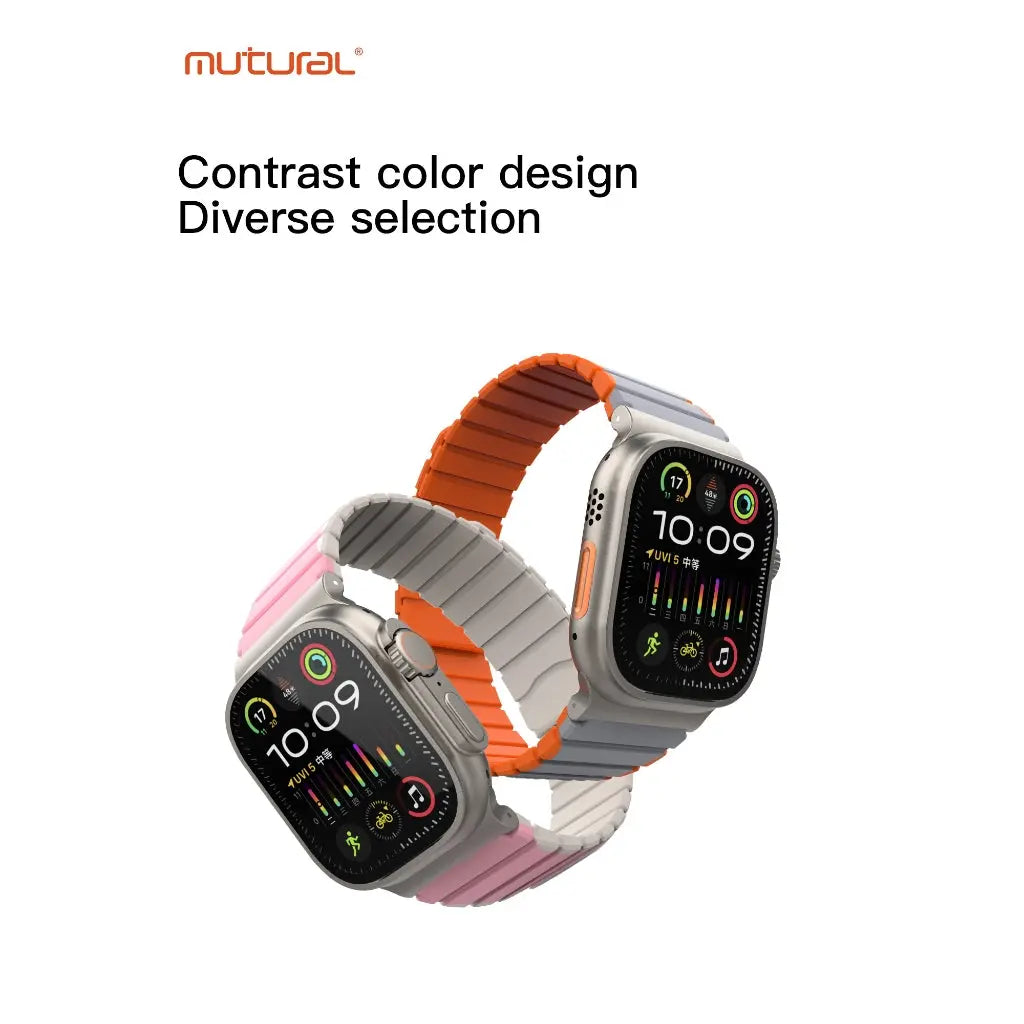 Mutural iWatch Strap XuanSe Series (42/44/45/46/49mm) Elastic Silicone Magnetic Loop Watch Band Tech House Singapore