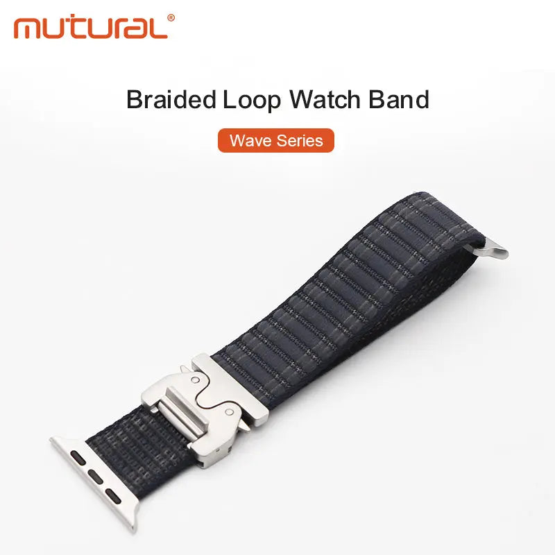 Mutural iWatch Strap Sea Wave Series (42/44/45/46/49mm) Braided Soft and Comfortable Watch Band Tech House Singapore