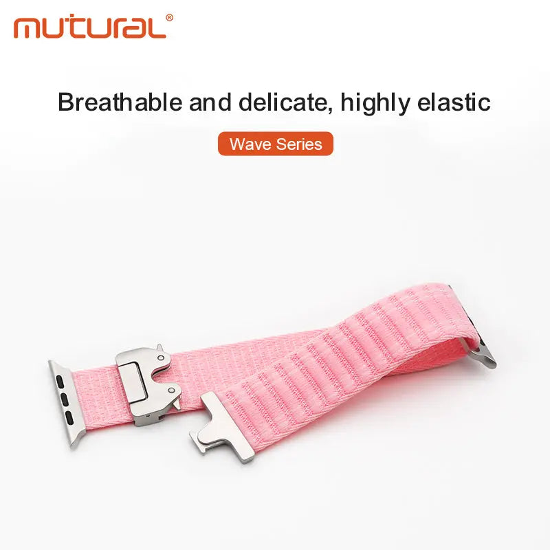 Mutural iWatch Strap Sea Wave Series (42/44/45/46/49mm) Braided Soft and Comfortable Watch Band Tech House Singapore