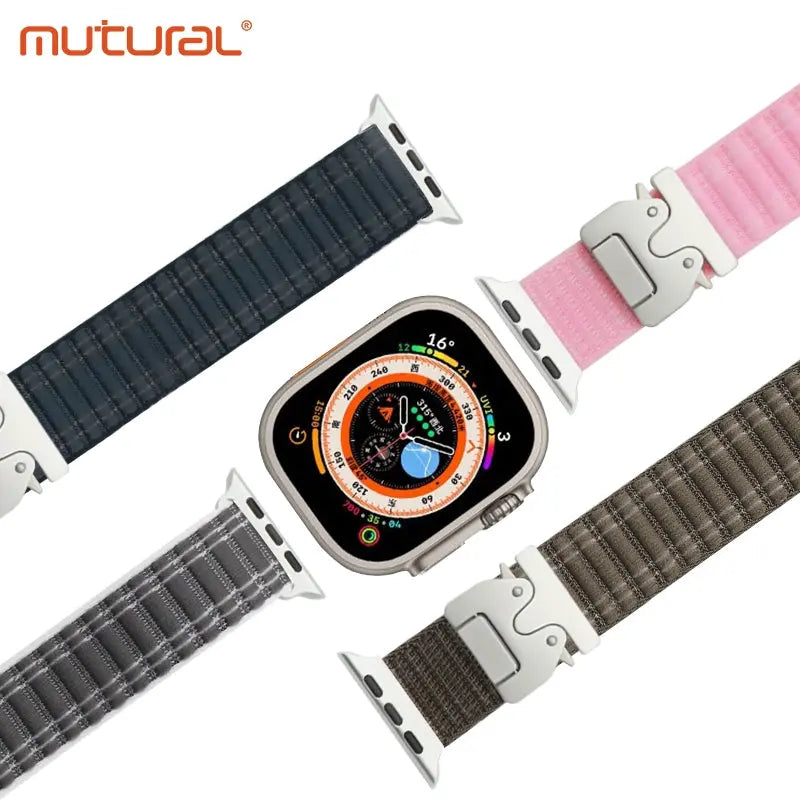 Mutural iWatch Strap Sea Wave Series (42/44/45/46/49mm) Braided Soft and Comfortable Watch Band Tech House Singapore