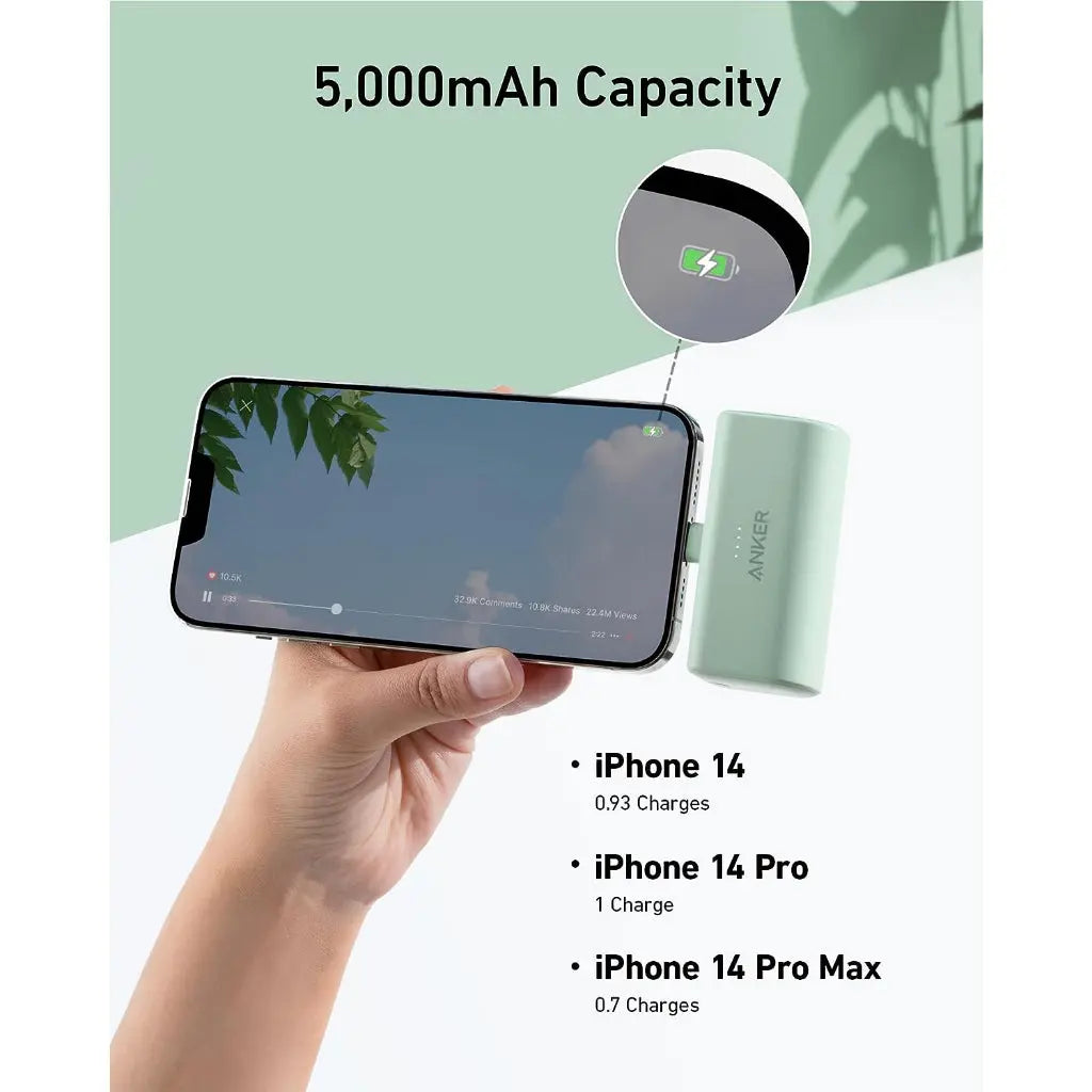 621 Powercore 5000mAh 12W Lightning Power Bank MFI A1645 - Anker Singapore