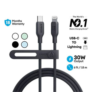 542 USB-C to Lightning Cable (Bio-Based) (1.8m/6ft) A80B2 - Anker Singapore