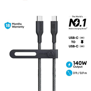 544 USB C Cable (140W 3ft) Type C to Type C Cable A80F5 - Anker Singapore