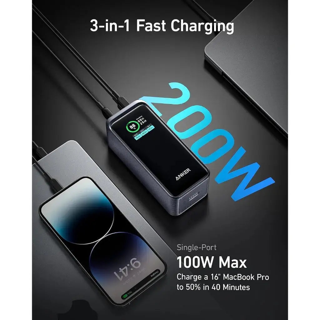 Anker Power Bank Powercore GanPrime 20000mAh 200W Fast Charge Portable