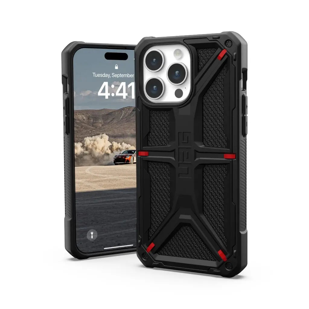 UAG iPhone 15 Pro Max Case Monarch Kevlar Black UAG