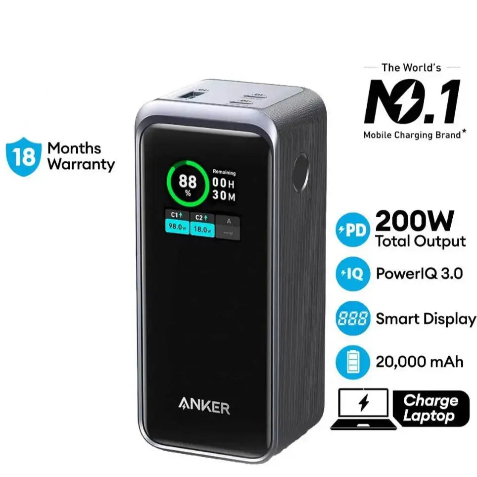 Anker Power Bank Powercore GanPrime 20000mAh 200W Fast Charge Portable