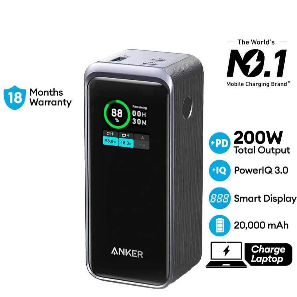 Powercore Prime 20000mAh Powerbank 200W A1336 - Anker Singapore