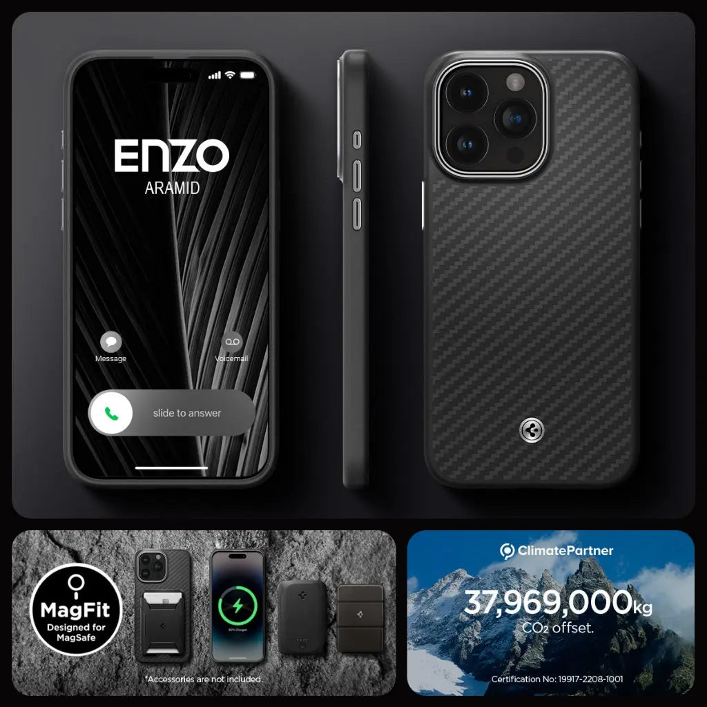 iPhone 15 Pro Max Case Enzo Aramid MagFit - Spigen Singapore