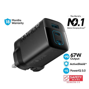 336 Powerport 67W USB C Gan Charger A2674 - Anker Singapore