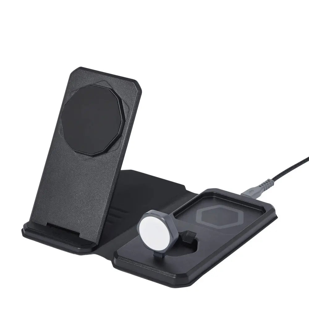 UAG SRGE 3-in-1 Travel Charger 15W Foldable Magsafe Wireless Charging Stand Tech House Singapore