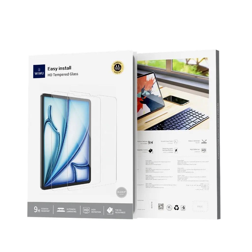 WiWU iPad Easy Install Tempered Glass HD Screen Protector for 2024/2025 iPad 11 Air (2-Pack) Wi-GQ004 Tech House Singapore