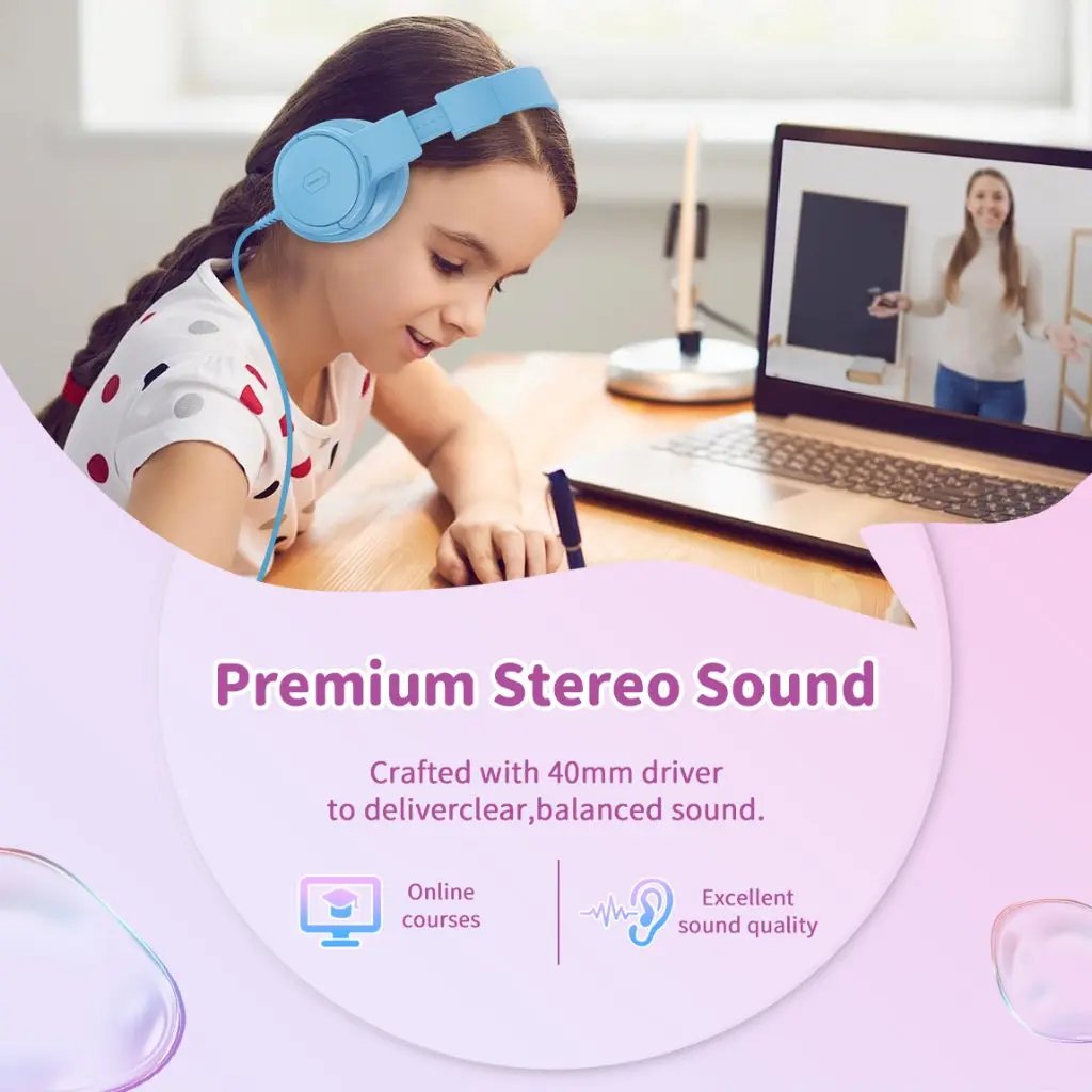 WiWU Wired Headphone Soft Comfortable and Foldable Headset for Kids KTD-01 Tech House Singapore