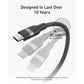 Anker USB C to USB C Cable 240W Upcycled-Braided Fast Charging Cable (3ft / 6ft) A82E2