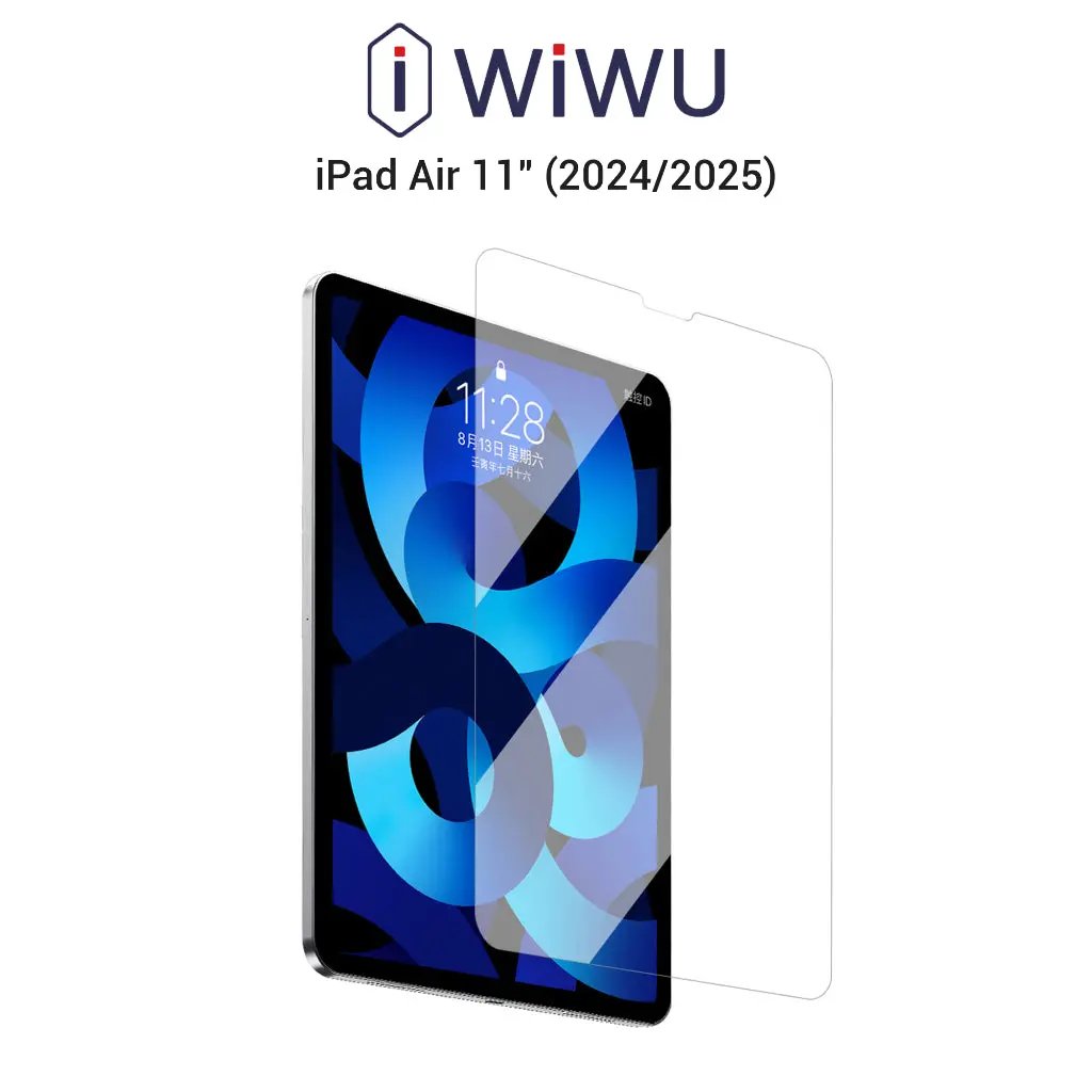 WiWU iPad Easy Install Tempered Glass HD Screen Protector for 2024/2025 iPad 11 Air (2-Pack) Wi-GQ004 Tech House Singapore