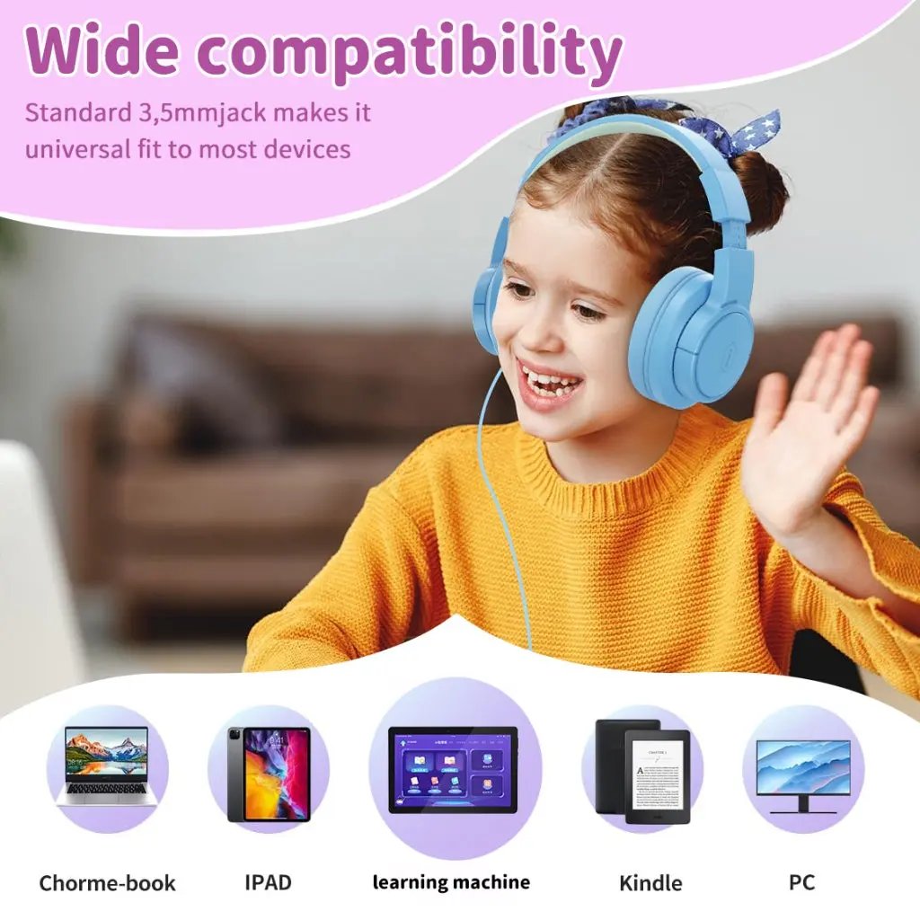WiWU Wired Headphone Soft Comfortable and Foldable Headset for Kids KTD-01 Tech House Singapore