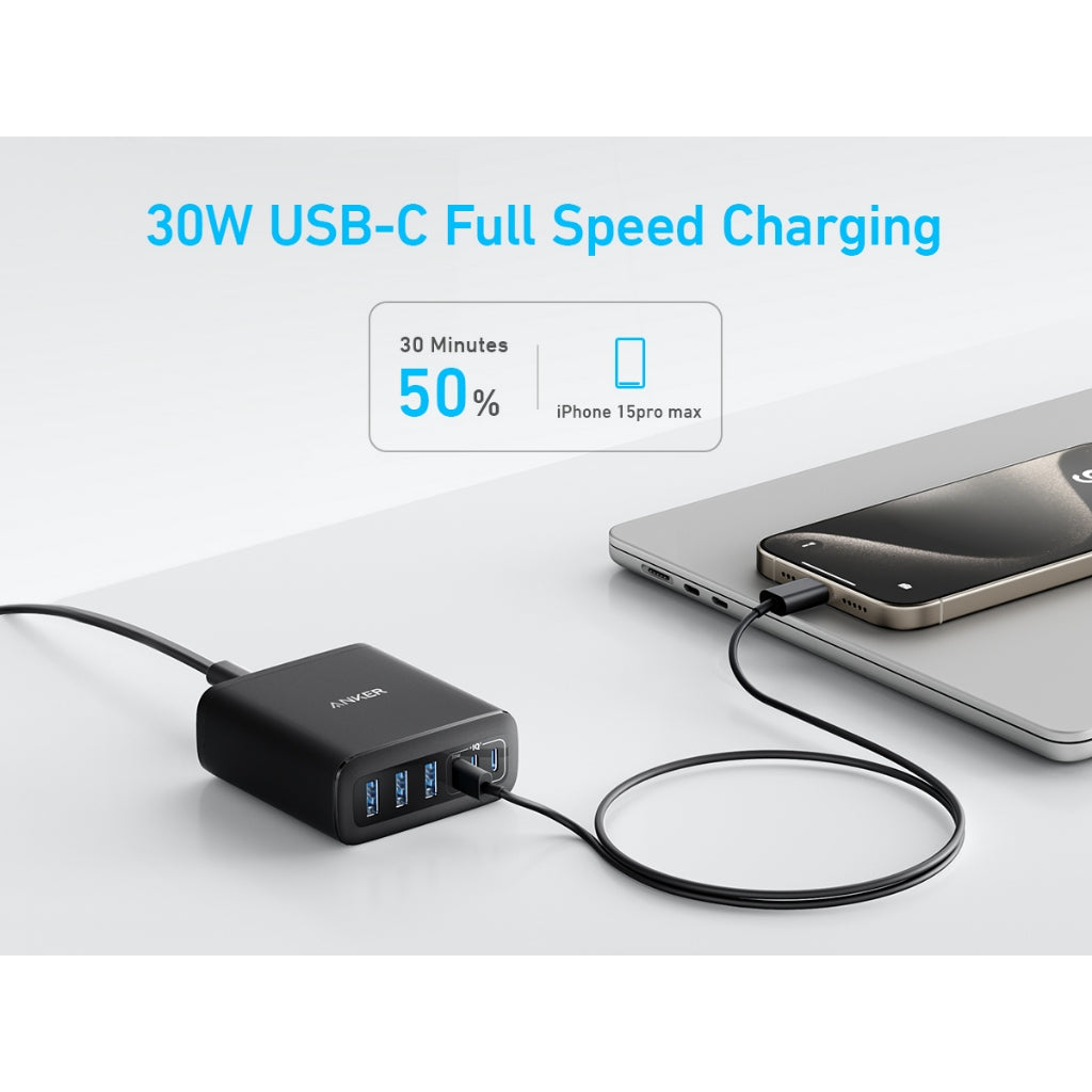 Anker Charger 112W 6 Ports USB C Charger SG 3 Pin Plug USB Charger A2154 Anker