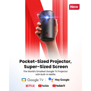 Nebula by Anker Capsule 3 Smart Mini 1080p HD Portable Projector 200 ANSI Lumen, Dolby Audio and Built in Netflix D2425 Anker