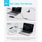 Anker 2-in-1 USB C to USB C 4ft/140W Braided Cable A8895