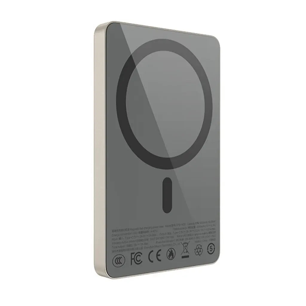[CCC Power Bank] Recci 5000mAh Magnetic Power Bank PD 20W Fast Charging with Wireless Charging 3C Certified (RPB-W35) Tech House Singapore