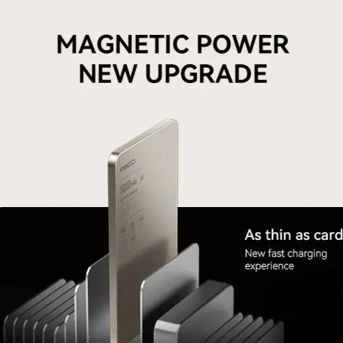 [CCC Power Bank] Recci 5000mAh Magnetic Power Bank PD 20W Fast Charging with Wireless Charging 3C Certified (RPB-W35) Tech House Singapore