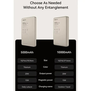 [CCC Power Bank] Recci 5000mAh Magnetic Power Bank PD 20W Fast Charging with Wireless Charging 3C Certified (RPB-W35) Tech House Singapore