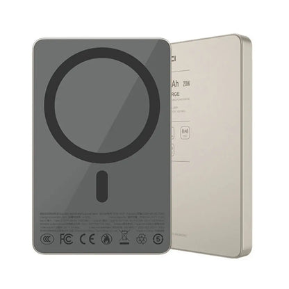 [CCC Power Bank] Recci 5000mAh Magnetic Power Bank PD 20W Fast Charging with Wireless Charging 3C Certified (RPB-W35) Tech House Singapore