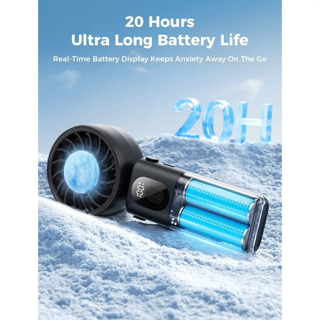 Aecooly Halo 04 Cooling Foldable Fan High Speed Wind Portable Fan Rechargeable Turbo Fan Mini Fan PC01 Tech House Singapore