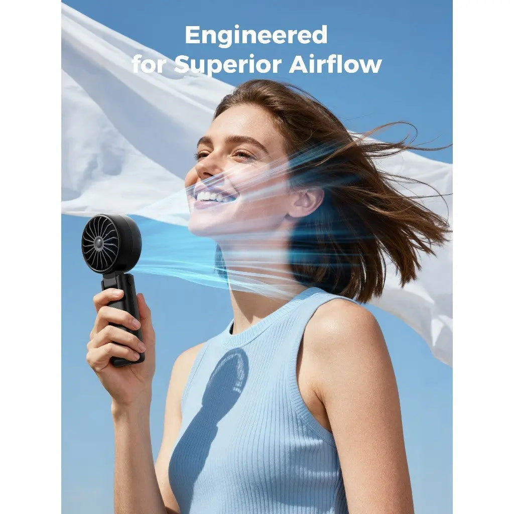 Aecooly Halo 04 Cooling Foldable Fan High Speed Wind Portable Fan Rechargeable Turbo Fan Mini Fan PC01 Tech House Singapore