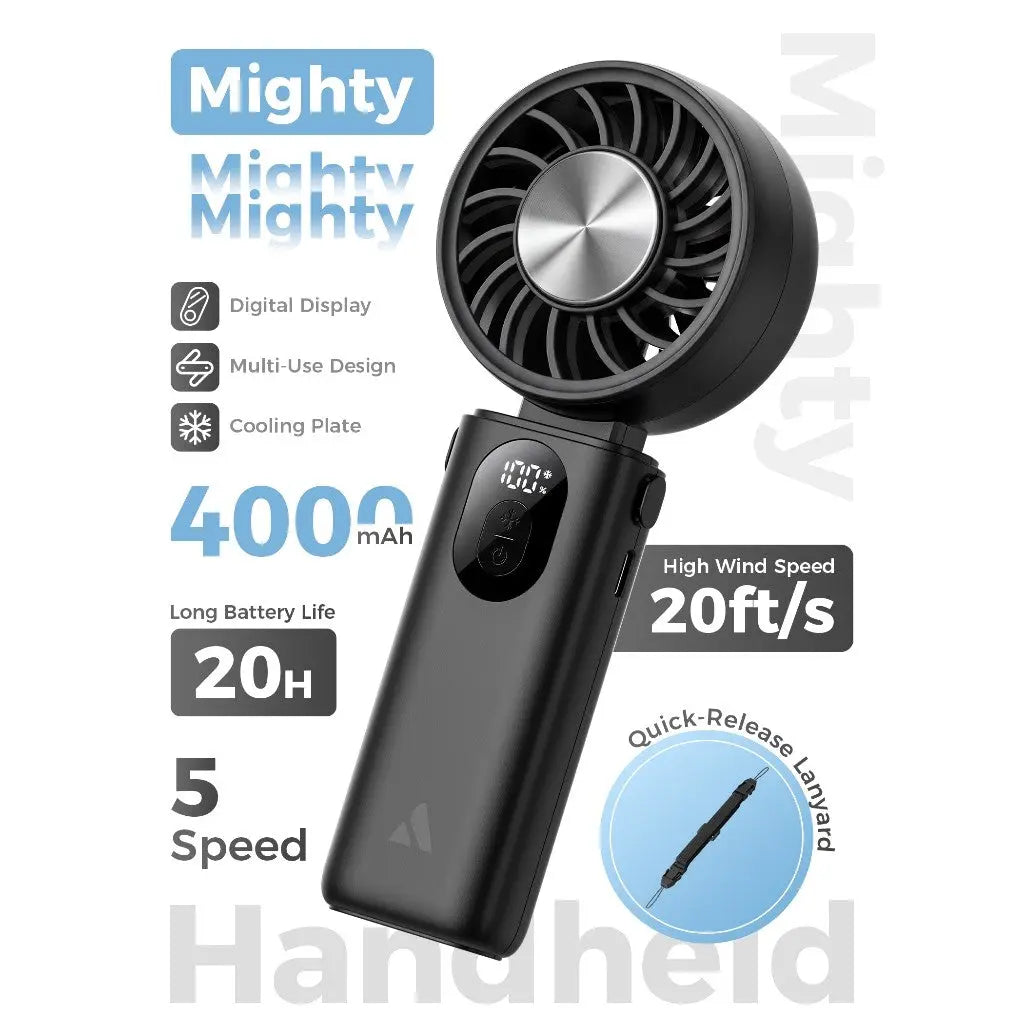 Aecooly Halo 04 Cooling Foldable Fan High Speed Wind Portable Fan Rechargeable Turbo Fan Mini Fan PC01 Tech House Singapore