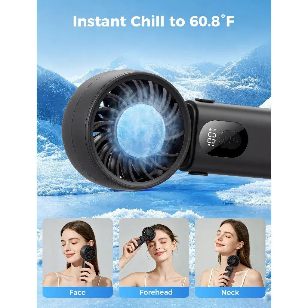 Aecooly Halo 04 Cooling Foldable Fan High Speed Wind Portable Fan Rechargeable Turbo Fan Mini Fan PC01 Tech House Singapore