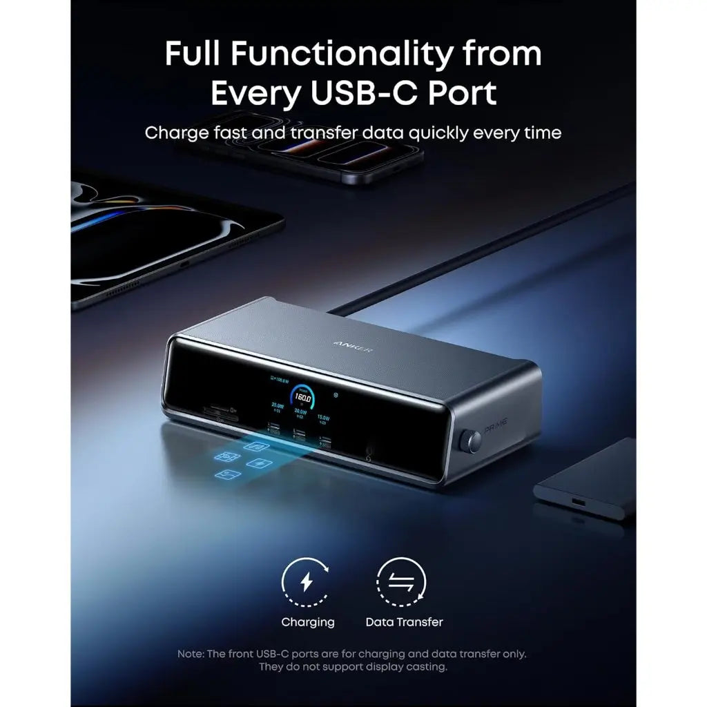 Anker Prime Docking Station (14-in-1 Charger, 8K Triple Display, DisplayLink) with DL7400 A83B3 Tech House Singapore