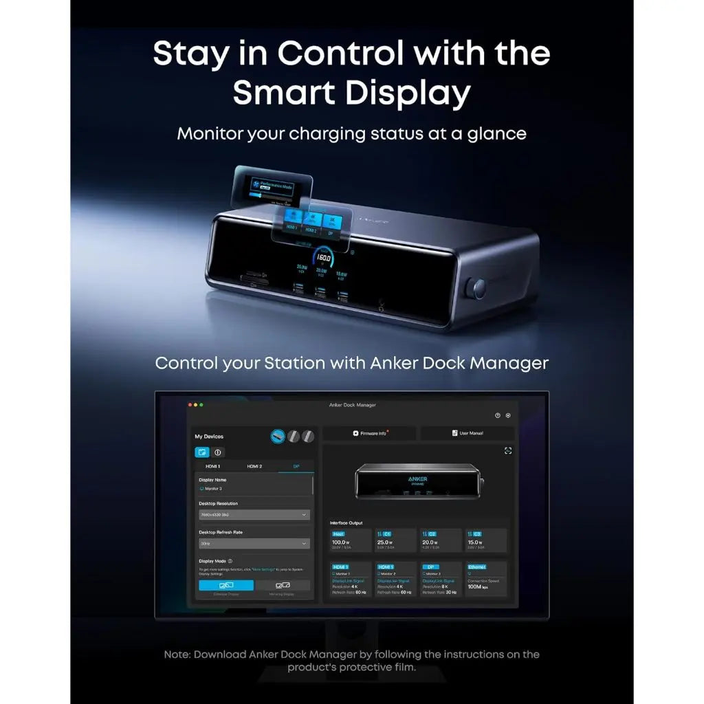 Anker Prime Docking Station (14-in-1 Charger, 8K Triple Display, DisplayLink) with DL7400 A83B3 Tech House Singapore