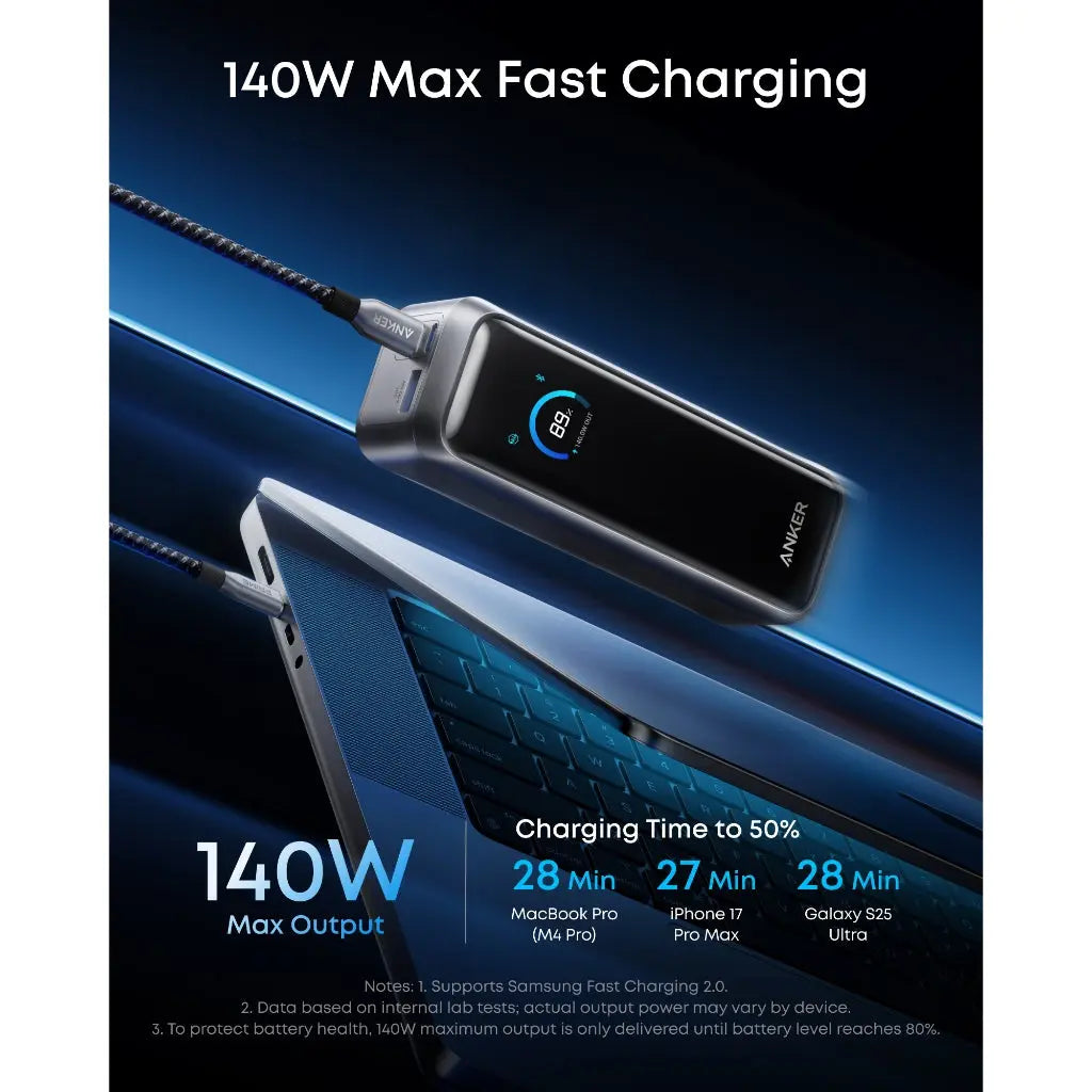 Anker Prime Power Bank 20100mAh 3-Port 220W Laptop Portable Charger A110B Tech House Singapore