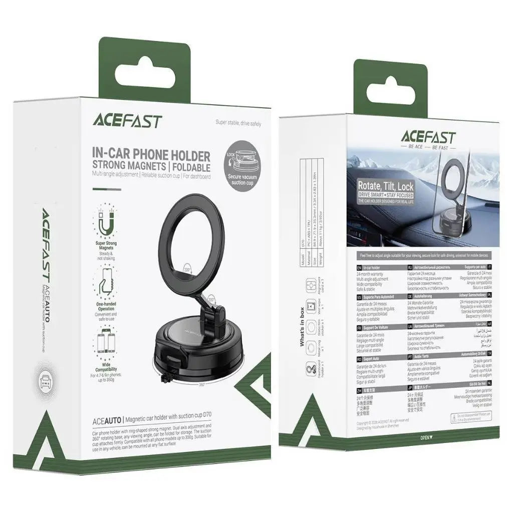 Acefast Car Mount D70 Magnetic with Suction Cup Tech House Singapore