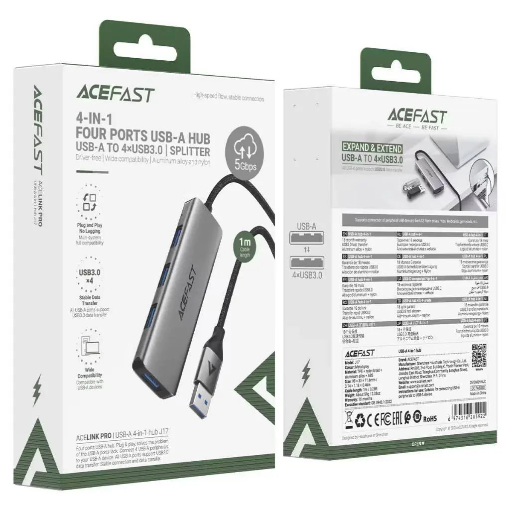Acsfast Hub USB A 4-in-1 J17 Tech House Singapore