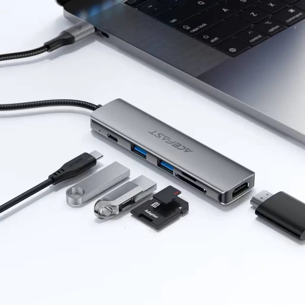 Acefast Hub USB C 6-in-1 TF HDMI J18 Tech House Singapore