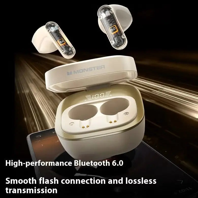 Monster TWS Black N-Lite 212 Wireless Bluetooth 5.3 Headphones 13mm Dynamic Bass Stereo Earbuds 137275 Tech House Singapore